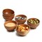 Set of 6 Acacia wood small bowls, 4 fl oz 3.2 * 2 inches | Hand carved small dipping bowls for sauce, salsa. Little bowls for ingredient prep, spices | Charcuterie boards accessories